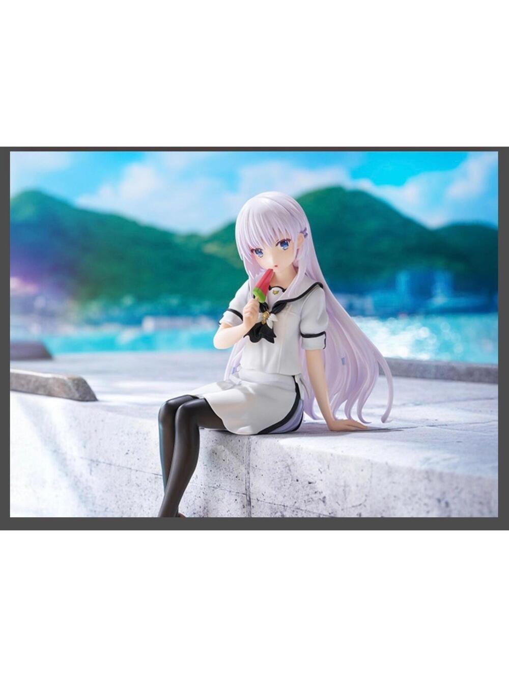FuRyu Summer Pockets Shiroha Naruse Noodle Stopper Figure White New Anime PVC